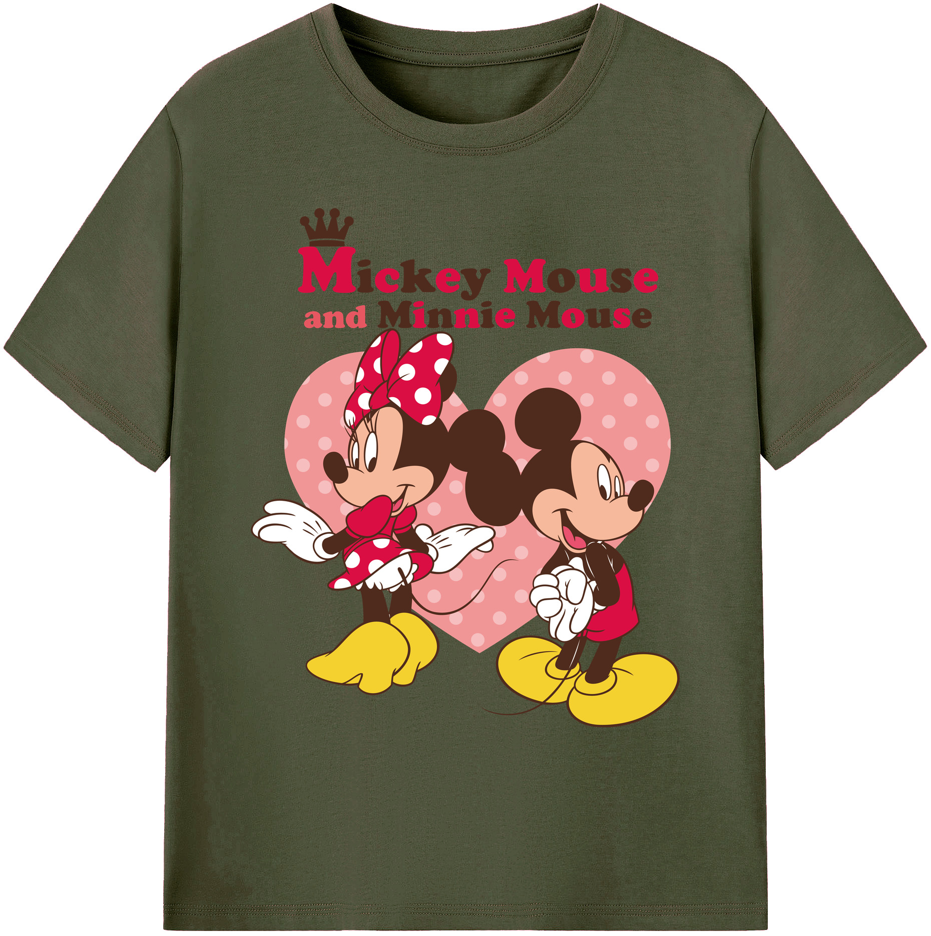 ミッキーマウス Mickey Mouse 綿100％ メンズ半袖Tシャツ｜肌触りやわらか＆通気性